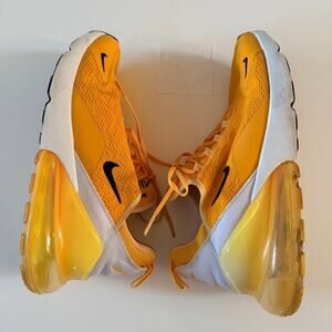 Nike Air Max 270 University Gold Sneakers Yellow Mesh Women’s US10 CK1675-700